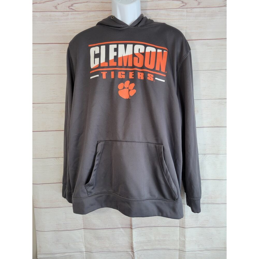 Clemson Tigers Hoodie Big Spell Out Logo Colosseum Athletics Sz XXL